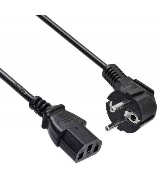 Кабель Buro BU-PCAB-5M-16A IEC C13 Евровилка угловой 5м