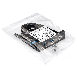 Планка USB на переднюю панель ExeGate U3H-616, 3,5', 2хUSB3.0+1хTypeC, черная, металл, подсоединение к мат. плате