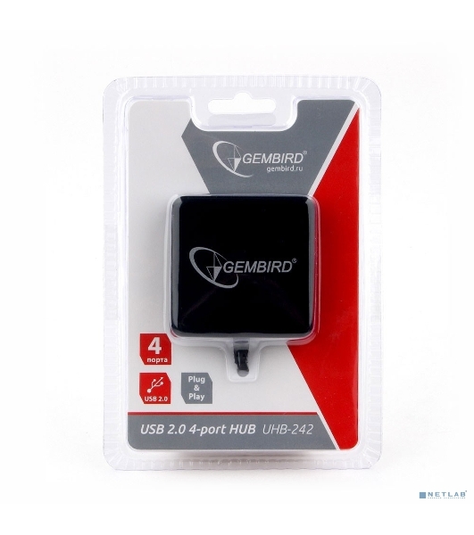USB-концентратор Gembird UHB-242, USB 2.0, USB 4 порта, USB
