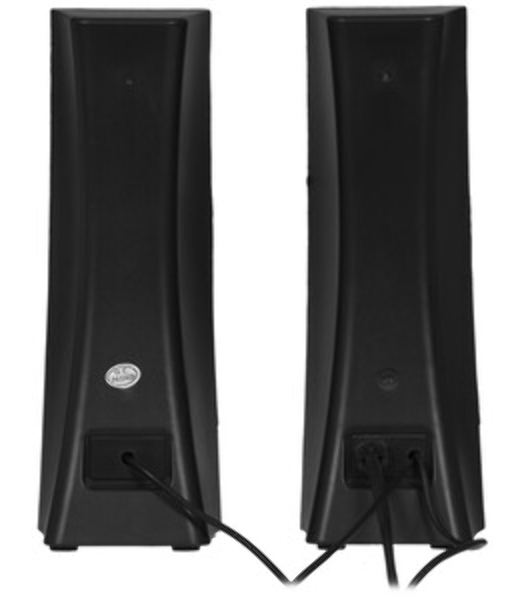 Акустическая система 2.0 Gembird SPK-500, черный, 6 Вт, рег. громкости, разъем для наушников, питание от сети