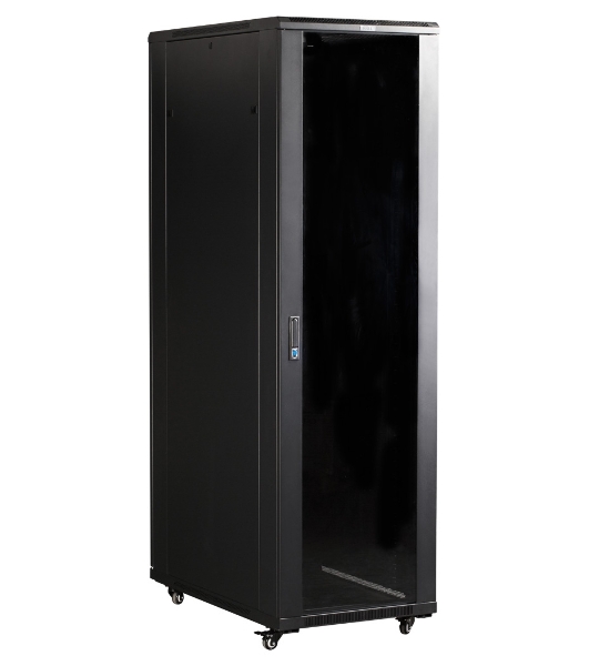 Шкаф 19' Business, 27U 600x800, черный, передняя дв. перфорир., задняя дв. распашная перфорир.