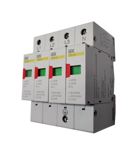 Ограничитель перенапряжения ОПС1-B 4P IEK MOP20-4-B