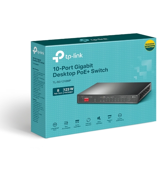 Коммутатор настольный TP-Link TL-SG1210MP 10-портовый гигабитный на 8 портов PoE+