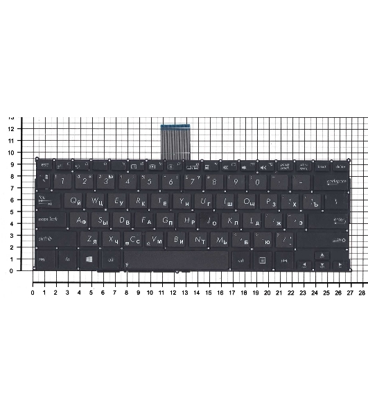 Клавиатура для ноутбука Asus F200CA F200LA F200MA X200 черная, без рамки, плоский Enter