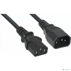 Кабель питания Filum FL-PC-C13/C14-C3-3.0-BK ПВС-АП 3x1.5 С13 - C14, 220/250В, 10А, чёрный, 3м, фото 1