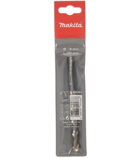 Сверло Makita P-64347 по кирпичу Д=8 мм Дл=120 мм (1 пред.) для дрелей