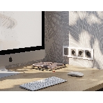 Комплект механизма электрической розетки ALFA Серо-бежевый матовый 2USB A+C 20W (быстрая зарядка) с/з QUANT (AP3700, VM160) MA370010, фото5