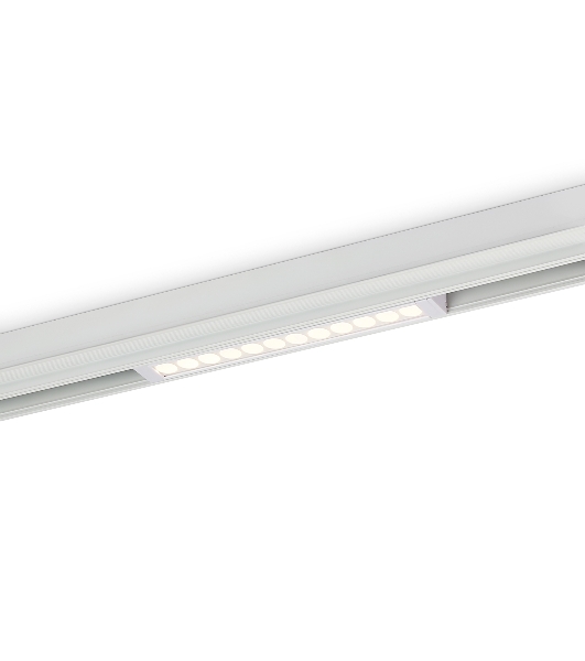 Управляемый светодиодный светильник для шинопровода Magnetic Ambrella light GL1301 WH белый IP20 12W 3000K-6400K 220V 24° 232*25*42 (Без ПДУ)