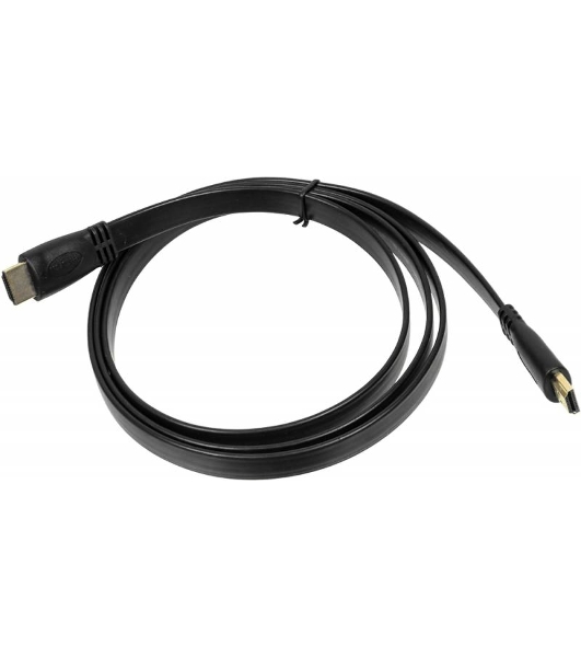 Кабель аудио-видео High Speed ver.1.4 Flat HDMI (m)/HDMI (m) 1.5м. позолоченные контакты черный