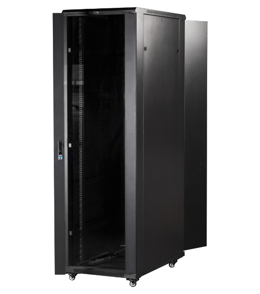 Шкаф 19' Business, 27U 600x800, черный, передняя дв. перфорир., задняя дв. распашная перфорир.