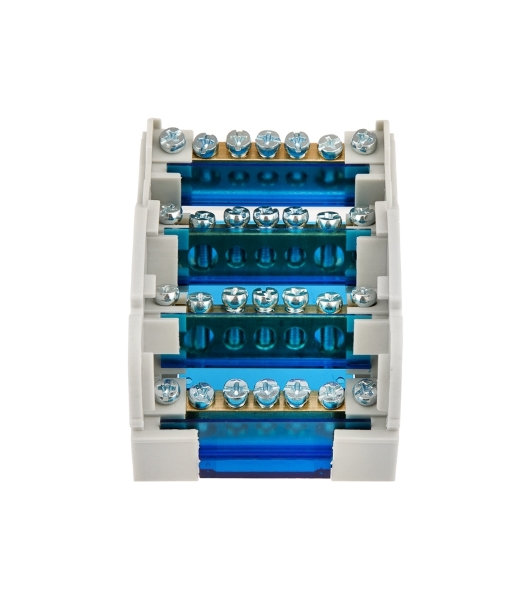 Шина на DIN-рейку в корпусе (кросс-модуль) Rexant 4х7