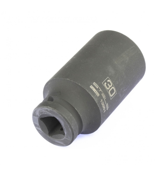 Головка ударная удлиненная шестигранная Stels 30 мм, 1/2', CrMo