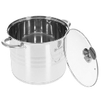 Кастрюля Zeidan Z-50291 5,0 л со сливом - 5.0 л (O22 см), нерж. сталь, внутренняя – матовая полировка, снаружи - комбинированная полировка, шкала литража, стеклянная крышка со сливом, 3-х СЛОЙНОЕ КАПСУЛИРОВАННОЕ ДНО. Подарочная упаковка с пластиковой ручкой., фото4