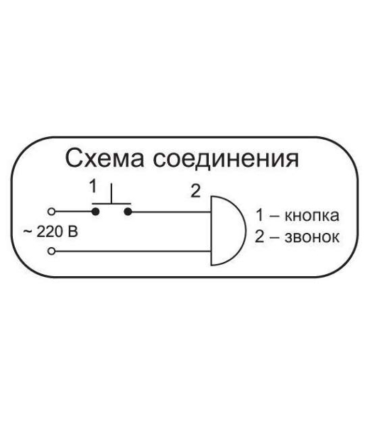 Звонок дверной проводной Сверчок электрон. гонг регул. громкости 220В 80-90дБА бел. Тритон СВ-04Р