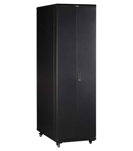 Шкаф 19' Business, 27U 600x800, черный, передняя дв. перфорир., задняя дв. распашная перфорир.