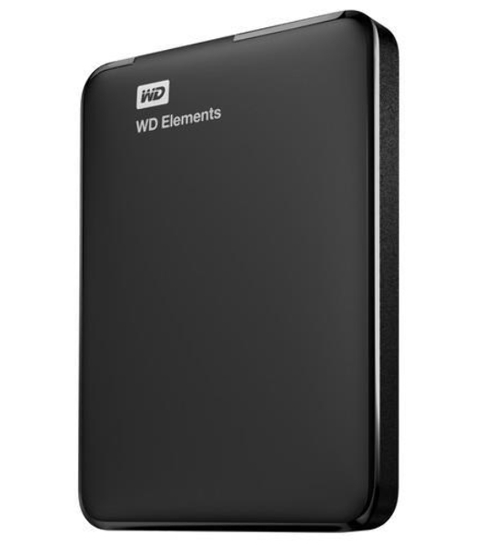 Внешний HDD 2.5' Western Digital Elements Portable, 2TB, USB 3.2 Gen 1 Type-A, 5400 rpm, черный