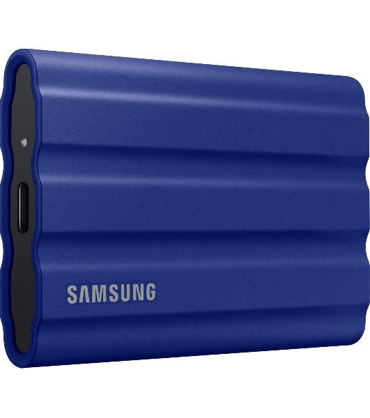 Внешний SSD Samsung T7 Shield, 2TB, USB 3.2 Gen 2 Type-C, R/W 1050/1000, синий