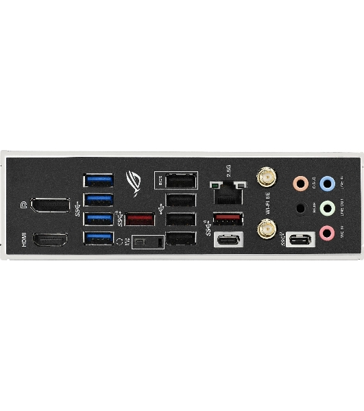 Материнская плата ASUS ROG STRIX B650E-F GAMING WIFI, AM5, AMD B650, 4xDDR5, 4xSATA, 3xM.2, 1xPCI-E 5.0 x16, 1xPCI-E 4.0 x4, 2xPCI-E x1, 1xHDMI, 1xDP, 1x 2.5Gb LAN, 4xUSB-A 2.0, 4xUSB-A 3.2 Gen 1, 2xUSB-A 3.2 Gen 2, 1xUSB-C 3.2 Gen 2, 1xUSB-C 3.2 Gen 2x2, 5x3.5 мм, 7.1, ATX