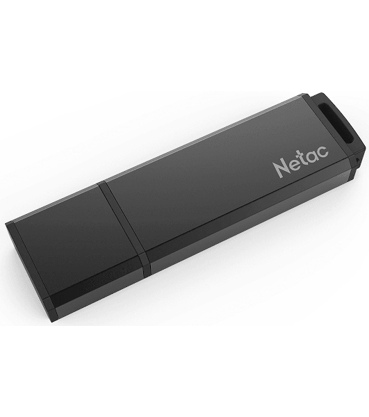 Флешка USB Netac U351 (NT03U351N-064G-20BK), 64Gb, USB 2.0, R/W 25/10, черный