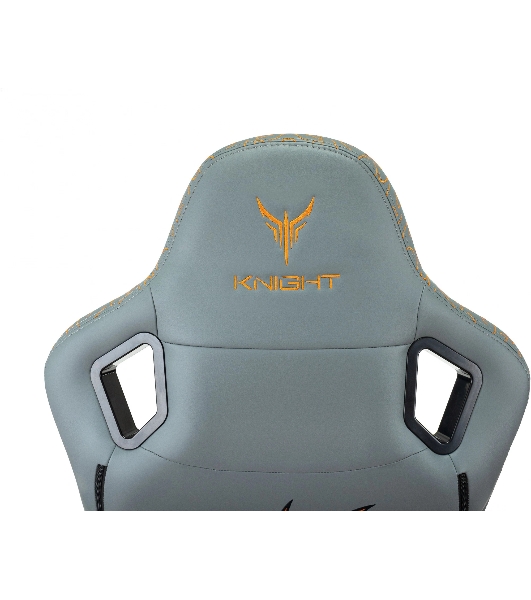 Кресло игровое Knight Craft Dragon серый эко.кожа крестов. металл