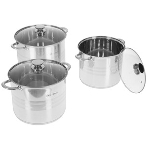 Кастрюля Zeidan Z-50291 5,0 л со сливом - 5.0 л (O22 см), нерж. сталь, внутренняя – матовая полировка, снаружи - комбинированная полировка, шкала литража, стеклянная крышка со сливом, 3-х СЛОЙНОЕ КАПСУЛИРОВАННОЕ ДНО. Подарочная упаковка с пластиковой ручкой., фото3