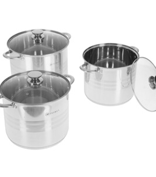 Кастрюля Zeidan Z-50291 5,0 л со сливом - 5.0 л (O22 см), нерж. сталь, внутренняя – матовая полировка, снаружи - комбинированная полировка, шкала литража, стеклянная крышка со сливом, 3-х СЛОЙНОЕ КАПСУЛИРОВАННОЕ ДНО. Подарочная упаковка с пластиковой ручкой.