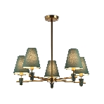 Люстра Ambrella light LH75051/5 BS/GN латунь/зеленый E14*5 max 40W D700*580, фото11
