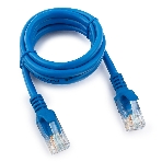 Патч-корд медный UTP Cablexpert PP10-1M/B cat.5e, 1м, литой, многожильный, синий, фото 1