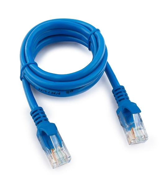 Патч-корд медный UTP Cablexpert PP10-1M/B cat.5e, 1м, литой, многожильный, синий