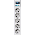 Сетевой фильтр ZIS PILOT Surge protector Pilot SG5 5 outlets (GP), 10A/2.2kVt, automatic circuit-breaker, 7 m, фото 1