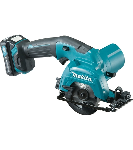 Пила циркулярная Makita HS301DWAE10.8В 2х2А·ч Li-ion 1500об\м диск-ф85мм рез-25.5мм 1.6кг чем
