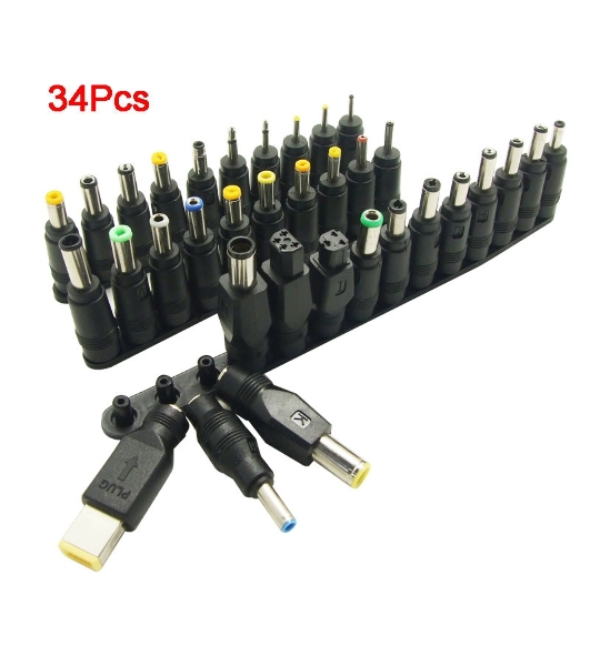 Набор из 34-х разъемов переходников для зарядки ноутбуков (34pcs/Set 5.5x2.1мм Multi-type Male Jack)