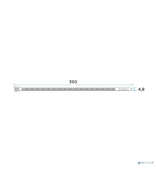 Хомут кабельный PROconnect 4.8х350 нейл. бел. (уп. 100 шт)