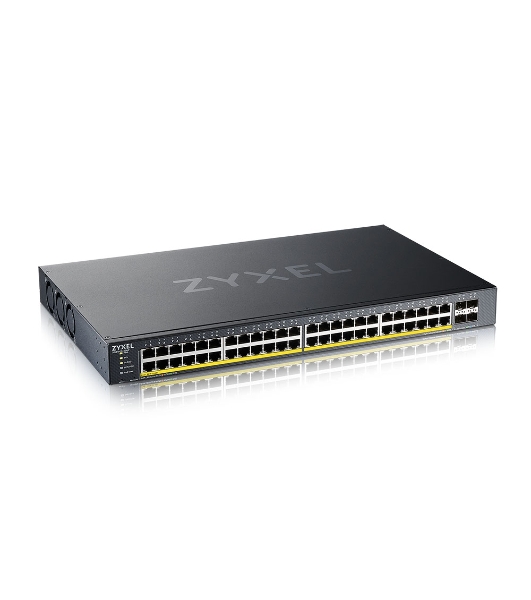 Коммутатор XGS1935-52HP, 52 Port Smart Managed PoE Switch, 48x Gigabit PoE and 4x 10G SFP+, hybrid mode, standalone or NebulaFlex Cloud, 375 Watt PoE