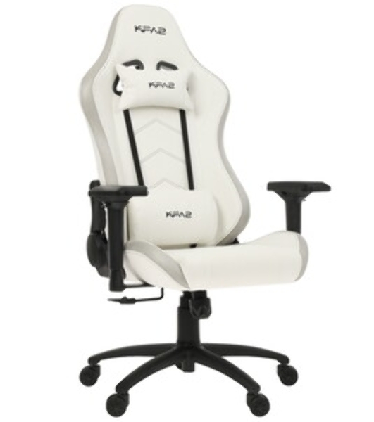 Кресло KFA2 Gaming Chair 01 RGB SE белый, экокожа, RGB-подсветка, подголовник