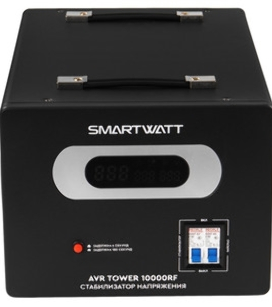 Напольный стабилизатор напряжения SMARTWATT AVR TOWER 10000RF (140W - 260W, 10000VA, 10 кВт, 50-60 Гц, LED-дисплей, реле