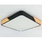 Потолочный светодиодный светильник Ambrella light FZ1317 BK/LW черный/светлое дерево 45W 5000K 500*500*50 (без ПДУ), фото3