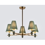 Люстра Ambrella light LH75051/5 BS/GN латунь/зеленый E14*5 max 40W D700*580, фото10