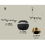 Светильник Ambrella light XB9002500/4 SBK/PYG черный песок/золото желтое полированное MR16 GU5.3 (С9002, С1102, N7034), фото 1