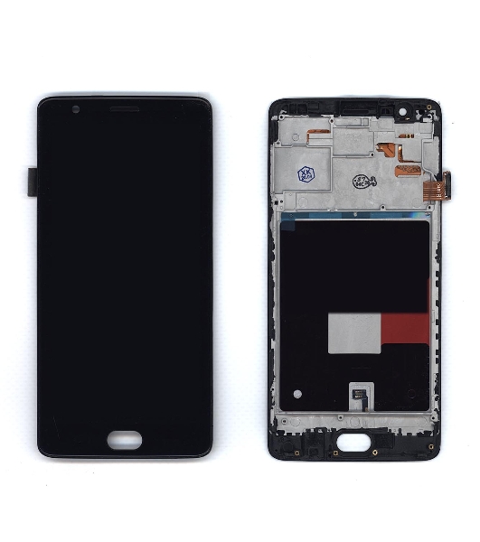 Дисплей для OnePlus 3T (TFT) черный c рамкой