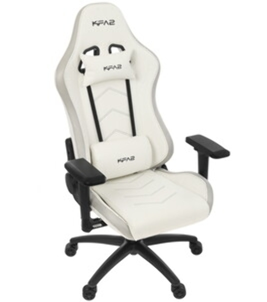 Кресло KFA2 Gaming Chair 01 RGB SE белый, экокожа, RGB-подсветка, подголовник