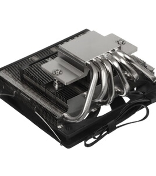 Кулер для процессора PCCooler RC600-67 (125W, 4-pin PWM, 67.5mm, Al, 4x6mm, 1x120мм, 62.5CFM, 32.5dBA, 2300RPM, S: 1851/1700/1200/115X, AM5/AM4, черный)