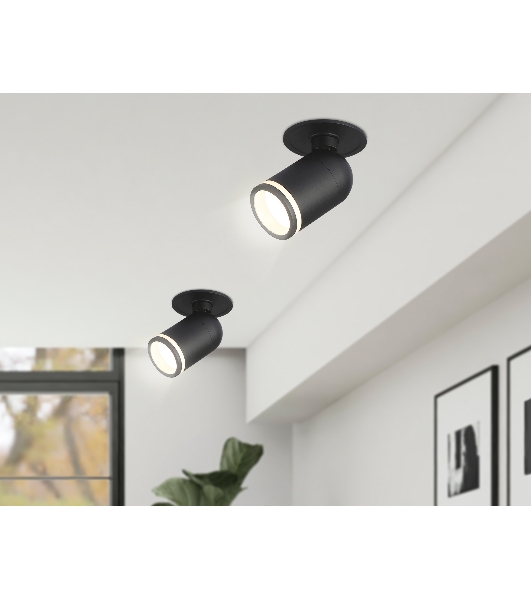 Светильник Ambrella light TA1273 SBK/FR черный песок/белый матовый MR16 GU5.3 D55*136