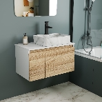 Комплект: тумба Bau Dream Blackwood 80, раковина прямоугольная BAU Cerama 48х37, мрамор, смеситель Hotel Black, черный матовый, фото12