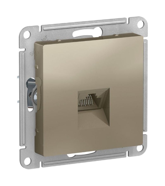 Механизм розетки компьютерной AtlasDesign RJ45 шампань SchE ATN000583