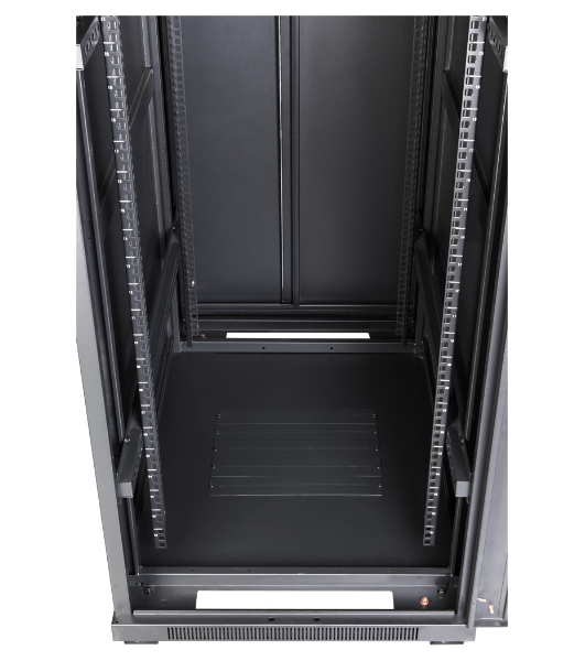 Шкаф 19' Business, 27U 600x800, черный, передняя дв. перфорир., задняя дв. распашная перфорир.