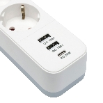 Сетевой фильтр Гарнизон EPS-3-CU2-W-2 2.0 Мультипорт 3 р, 10А, 1xType-C PD, 2 х USB QC, 2 м, ур.защиты 2+, белый, пак (21448), фото6