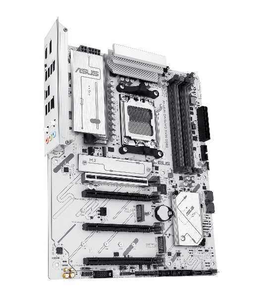 Материнская плата ASUS B850 MAX GAMING WIFI W, AM5, AMD B850, 4xDDR5, 4xSATA, 3xM.2, 1xPCIe 5.0 x16, 1xPCIe 4.0 x4, 2xPCIe 3.0 x1, 1xDisplayPort, 1xHDMI, 1x2.5Gb LAN, Wi-Fi 6E, Bluetooth 5.3, 1xUSB-C 10Gbps, 3xUSB-A 10Gbps, 2xUSB-A 5Gbps, 2xUSB-A 2.0, 3x3.5 мм, 7.1, ATX