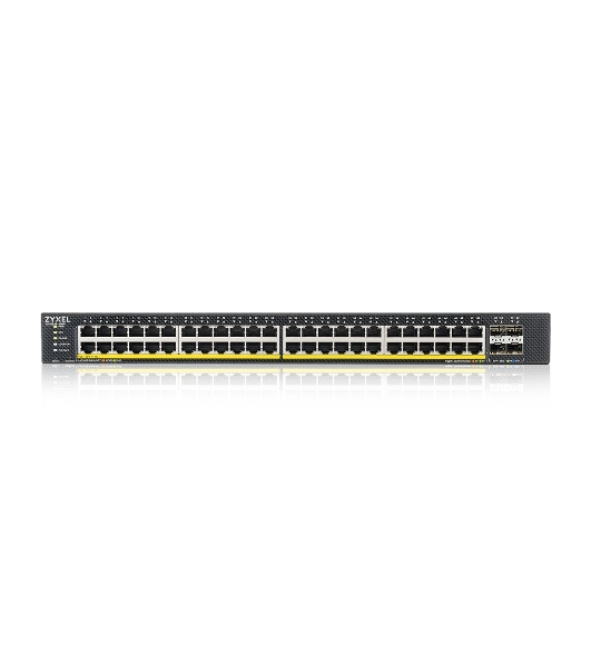 Коммутатор XGS1935-52HP, 52 Port Smart Managed PoE Switch, 48x Gigabit PoE and 4x 10G SFP+, hybrid mode, standalone or NebulaFlex Cloud, 375 Watt PoE
