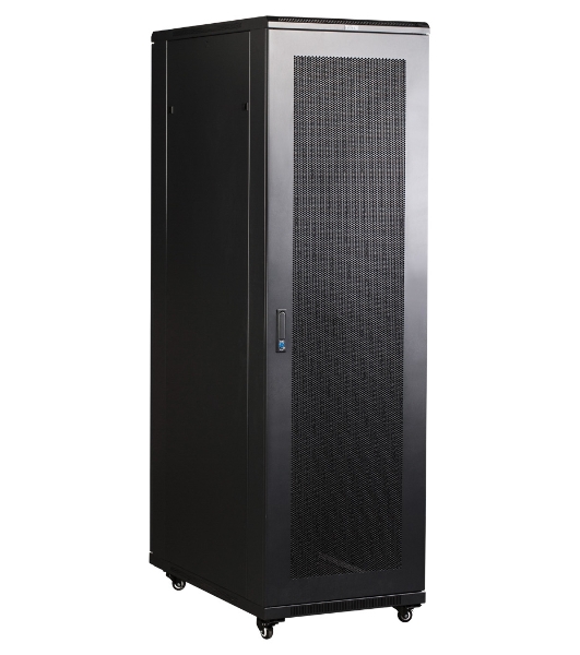 Шкаф 19' Business, 27U 600x800, черный, передняя дв. перфорир., задняя дв. распашная перфорир.
